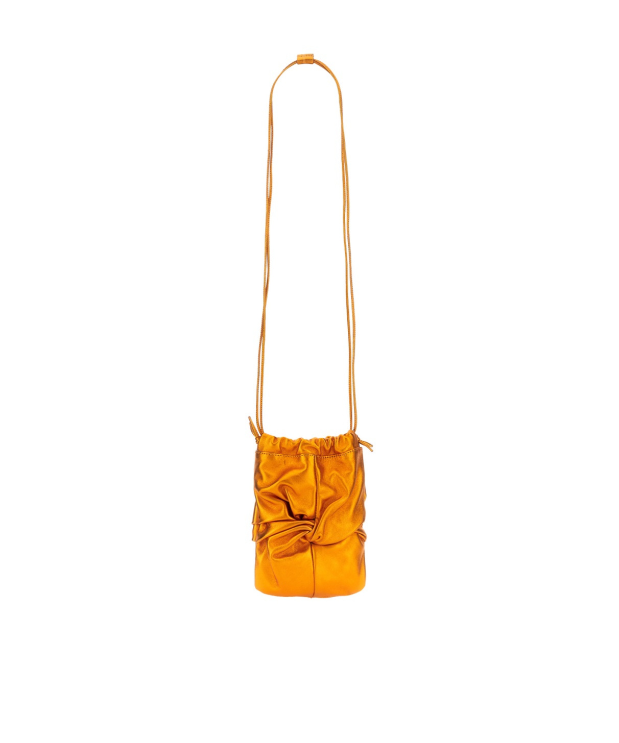 Hereu Ronet Metallic Bucket Bag In Orange
