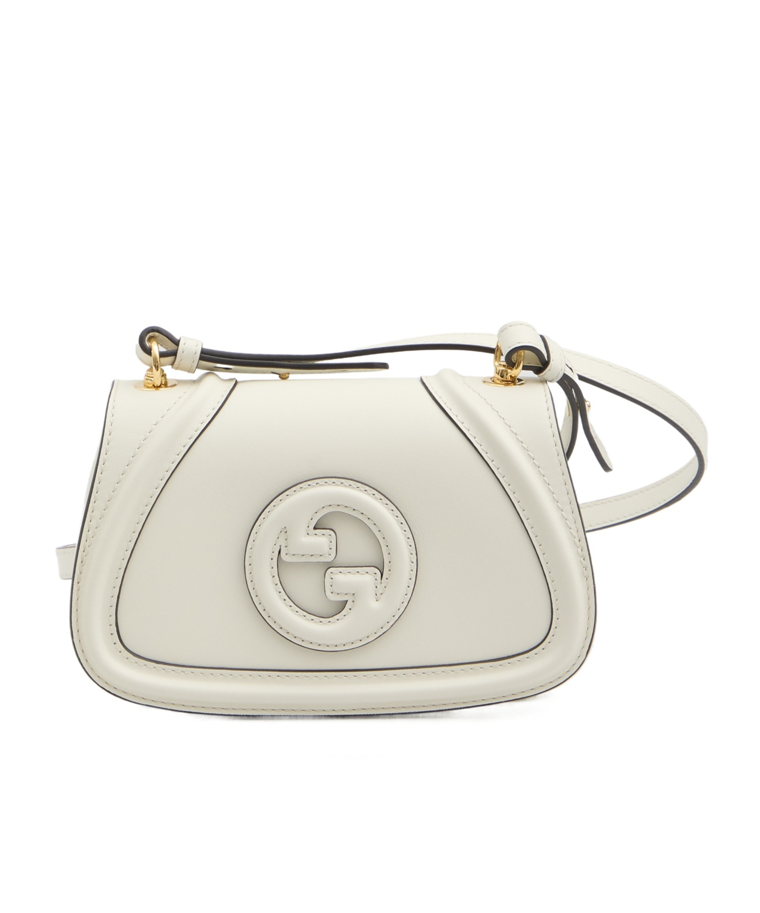 Gucci Medium Blondie Leather Cross Body Bag In White