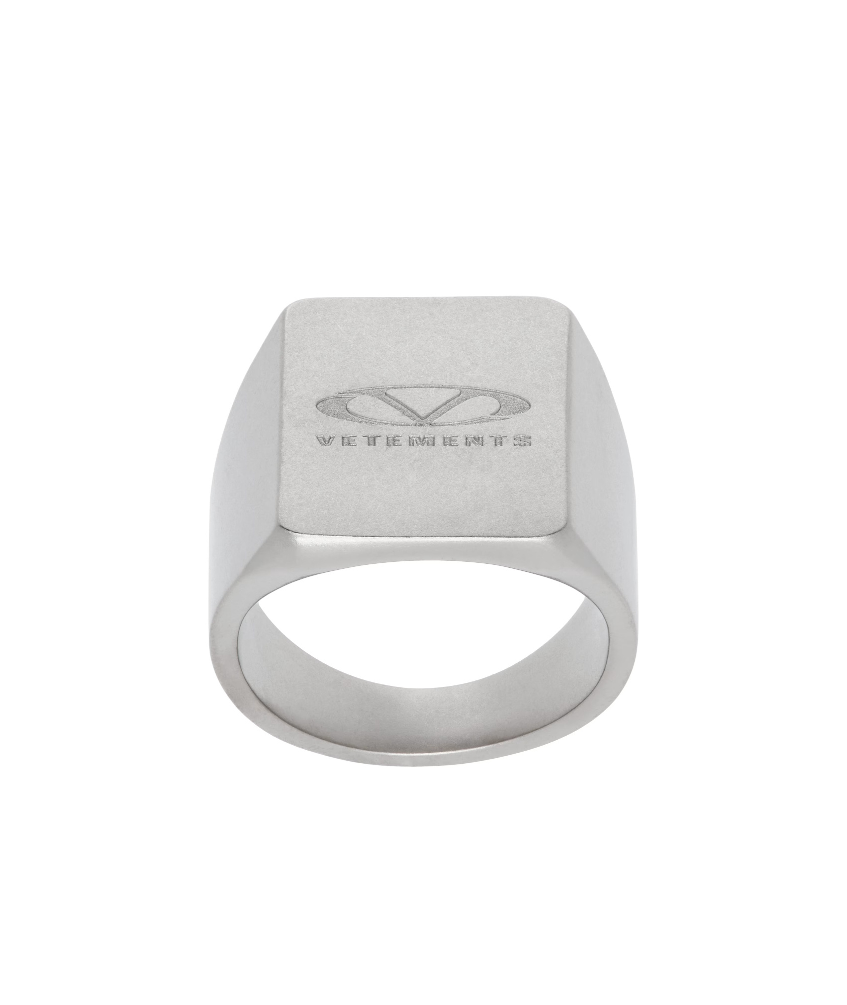 Vetements Oval Logo Ring In White