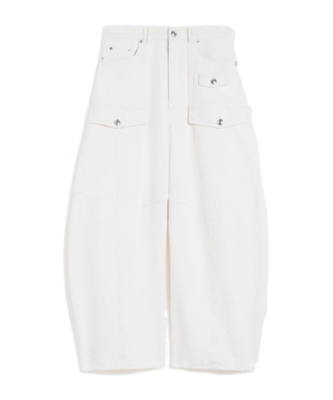 Sportmax Denim Overalls In White