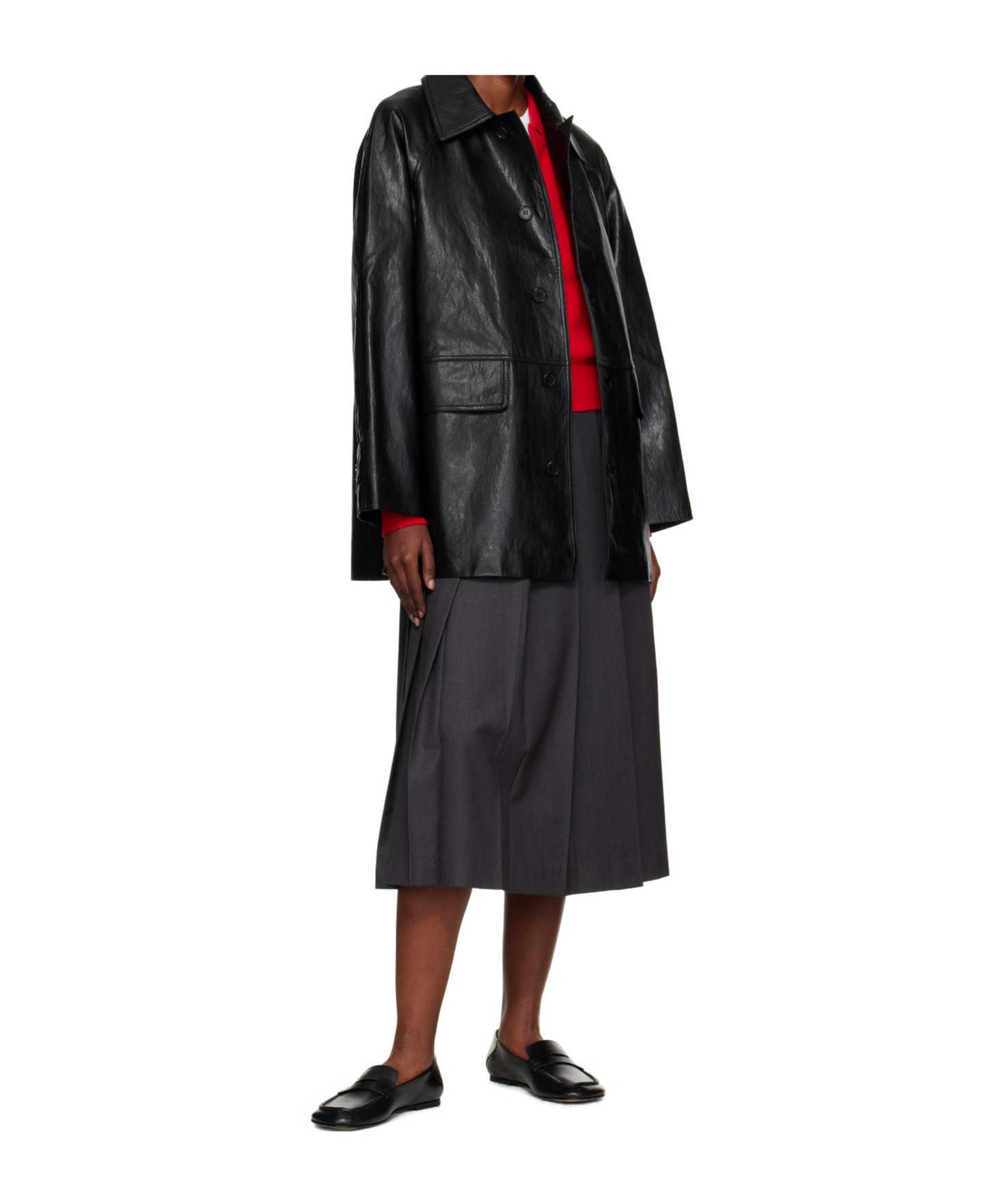 Dunst Button-down Long-sleeved Casual Jacket In Black