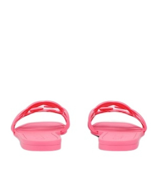 Gucci 10mm Interlocking G Canvas Slide Sandals In Pink