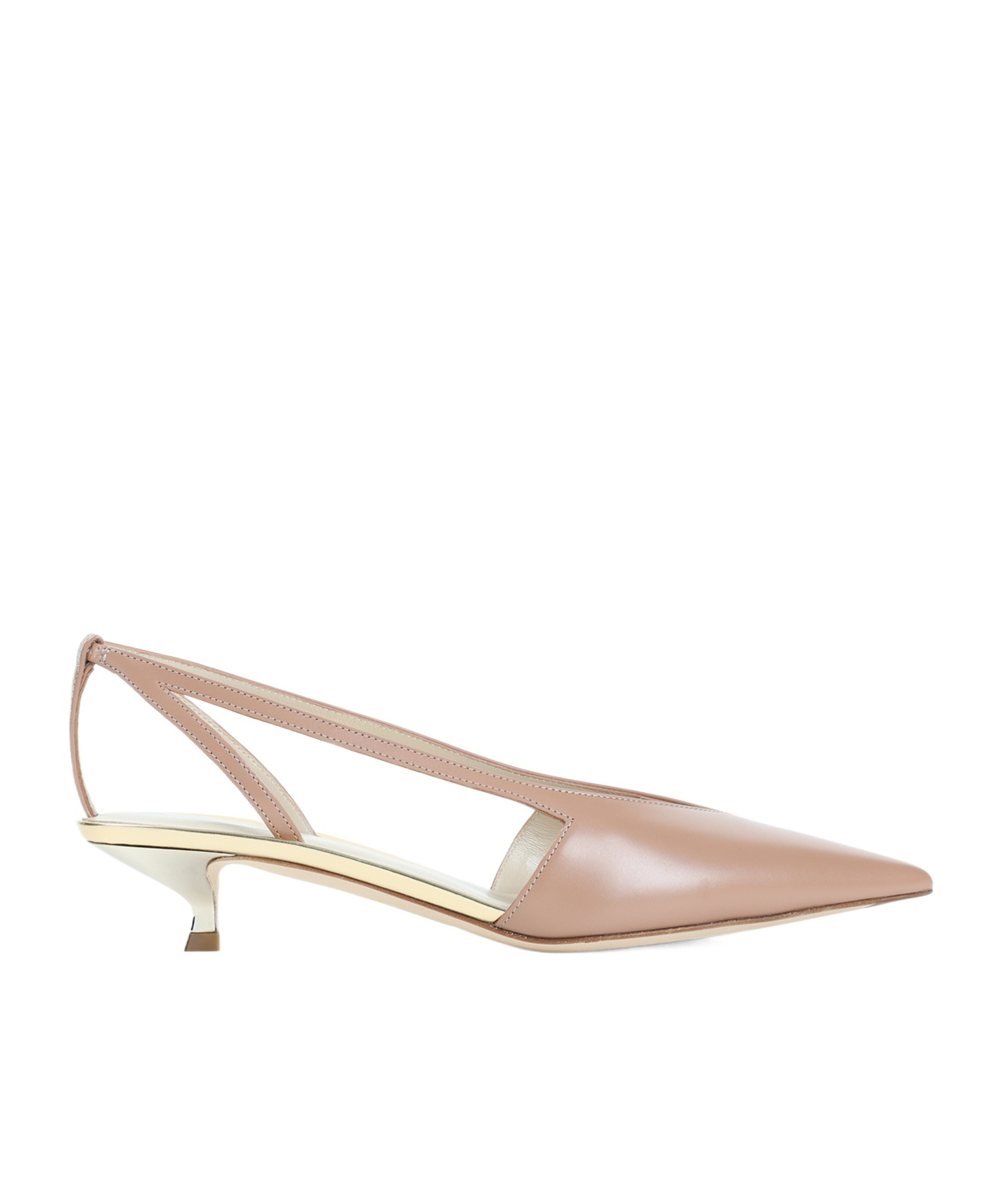 Shop Giorgio Armani 30mm Leather Pumps In Nude