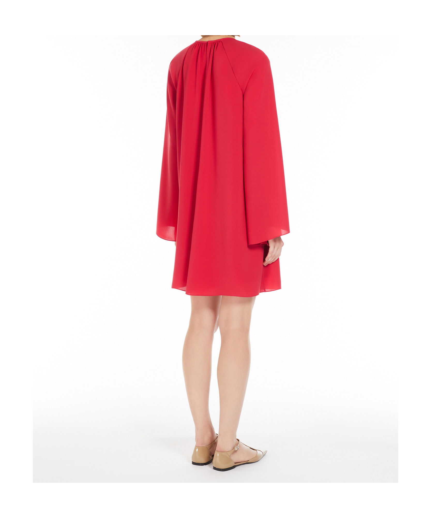 Max Mara Studio Madia Cady Tunic Top In Red