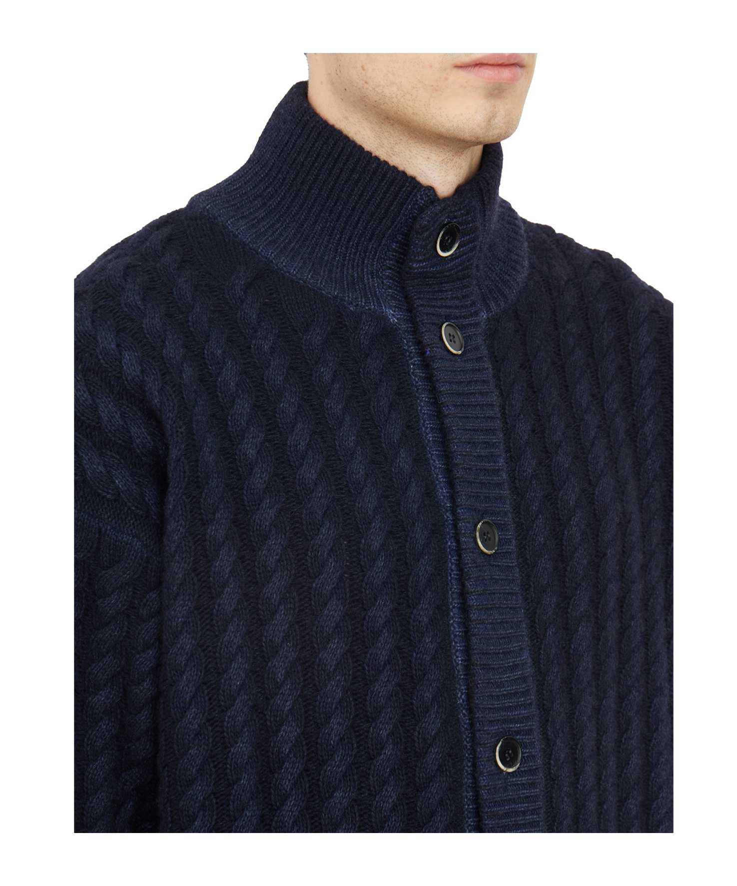 BARENA VENEZIA HIGH-NECKED KNITTED CARDIGAN