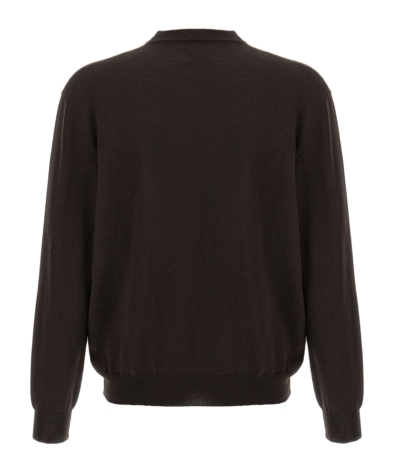 Magliano Graphic Crew Neck Long Sleeve Sweater In Black