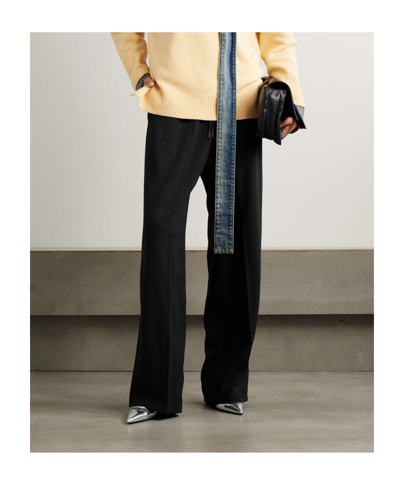 Dries Van Noten Elastic Waist Casual Pants In Black