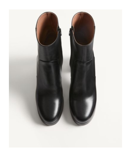 Valentino Garavani Fawcette Platform Ankle Boot In Calfskin 90mm Woman Black 42 In Black
