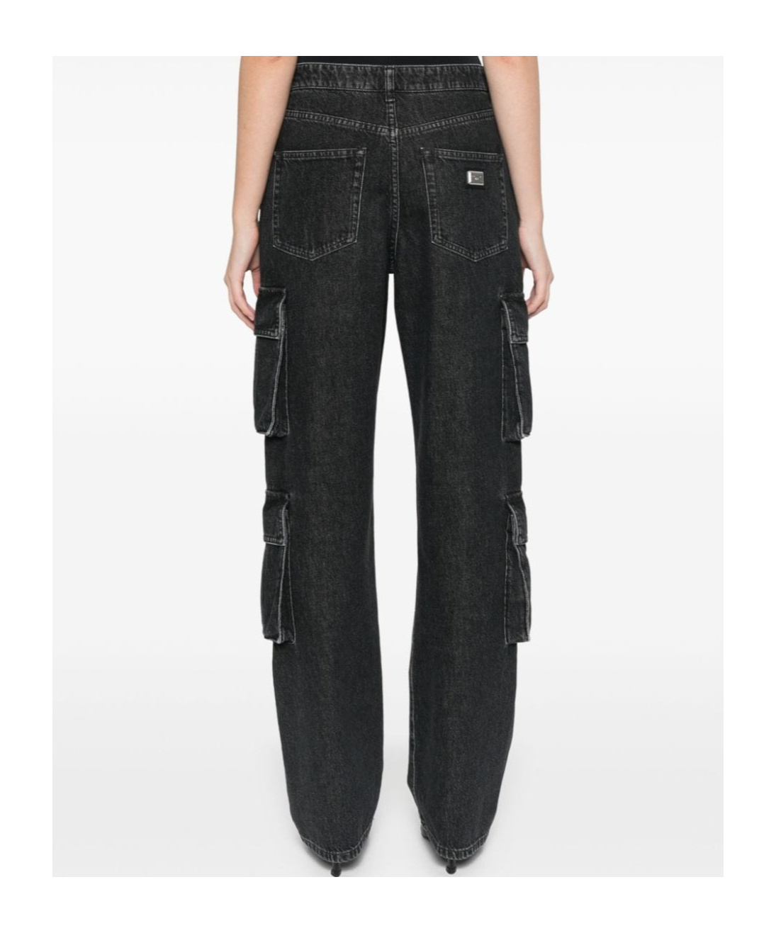 Dolce & Gabbana Cargo Trousers Featuring Wide Leg And Pockets In Black