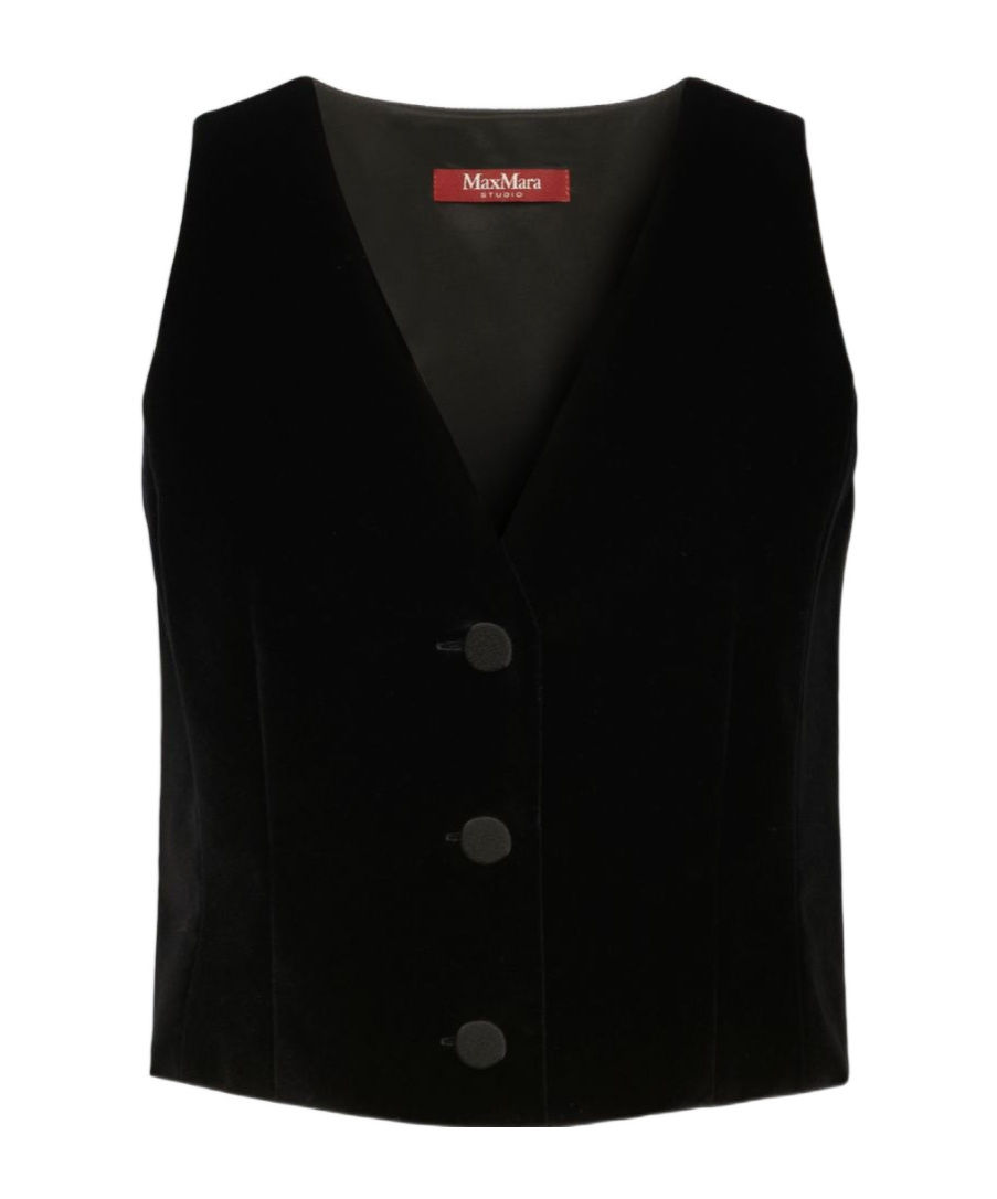 Max Mara V-neck Vest In Black
