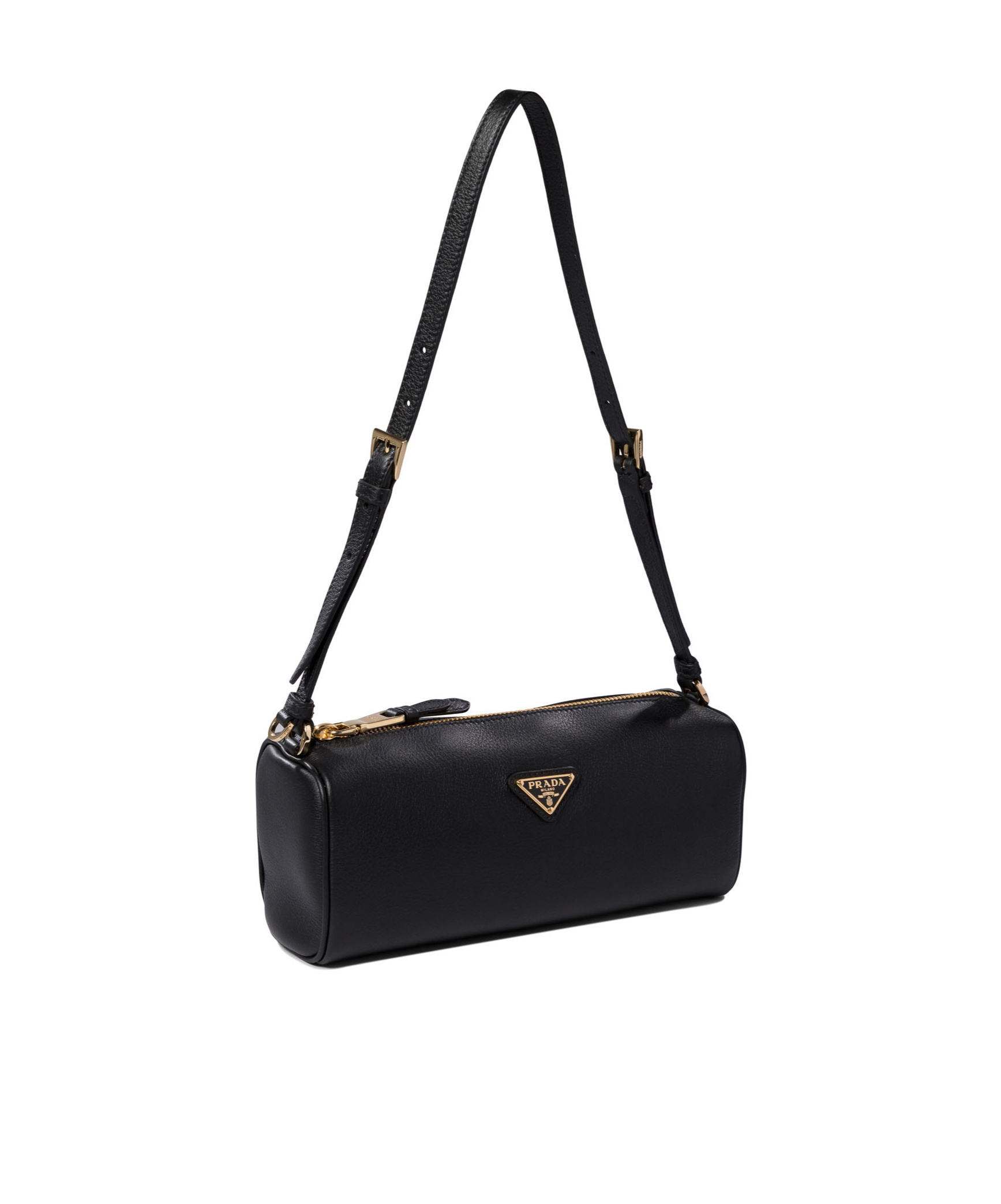 Prada Bowling Shouder Bag In Black