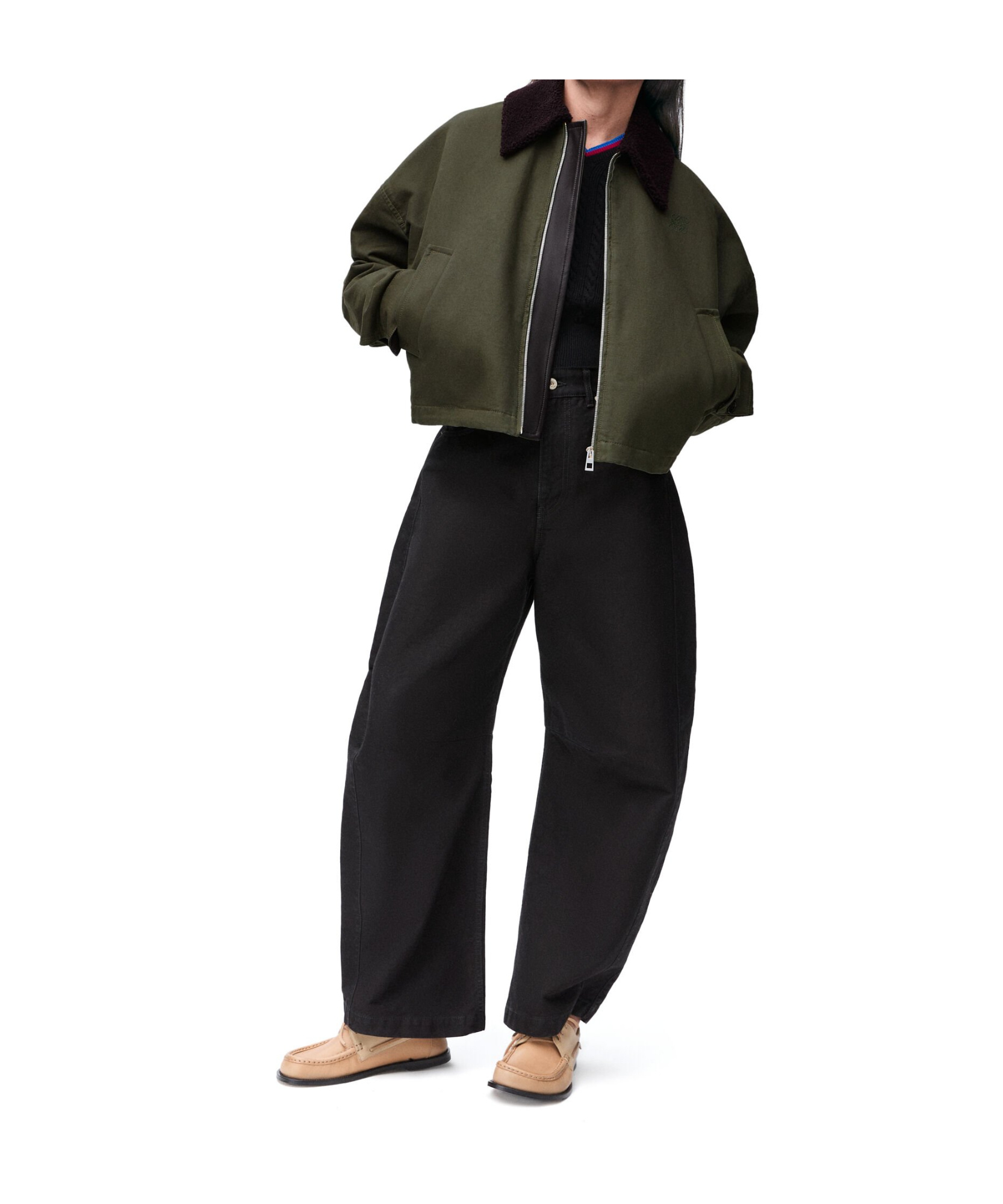 Loewe Long-sleeved Casual Jacket In Green