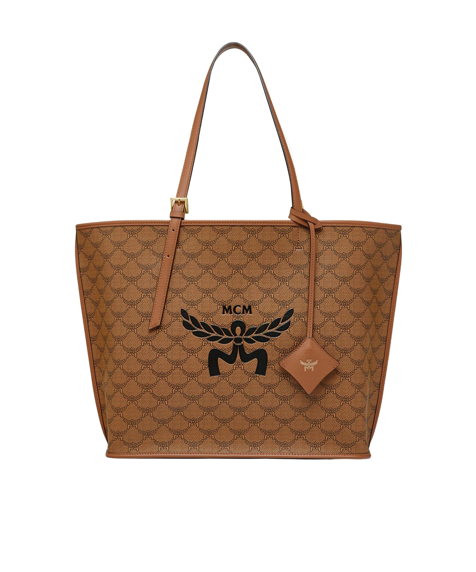 Mcm Himmel Medium Lauretos Shopper Tote In Brown