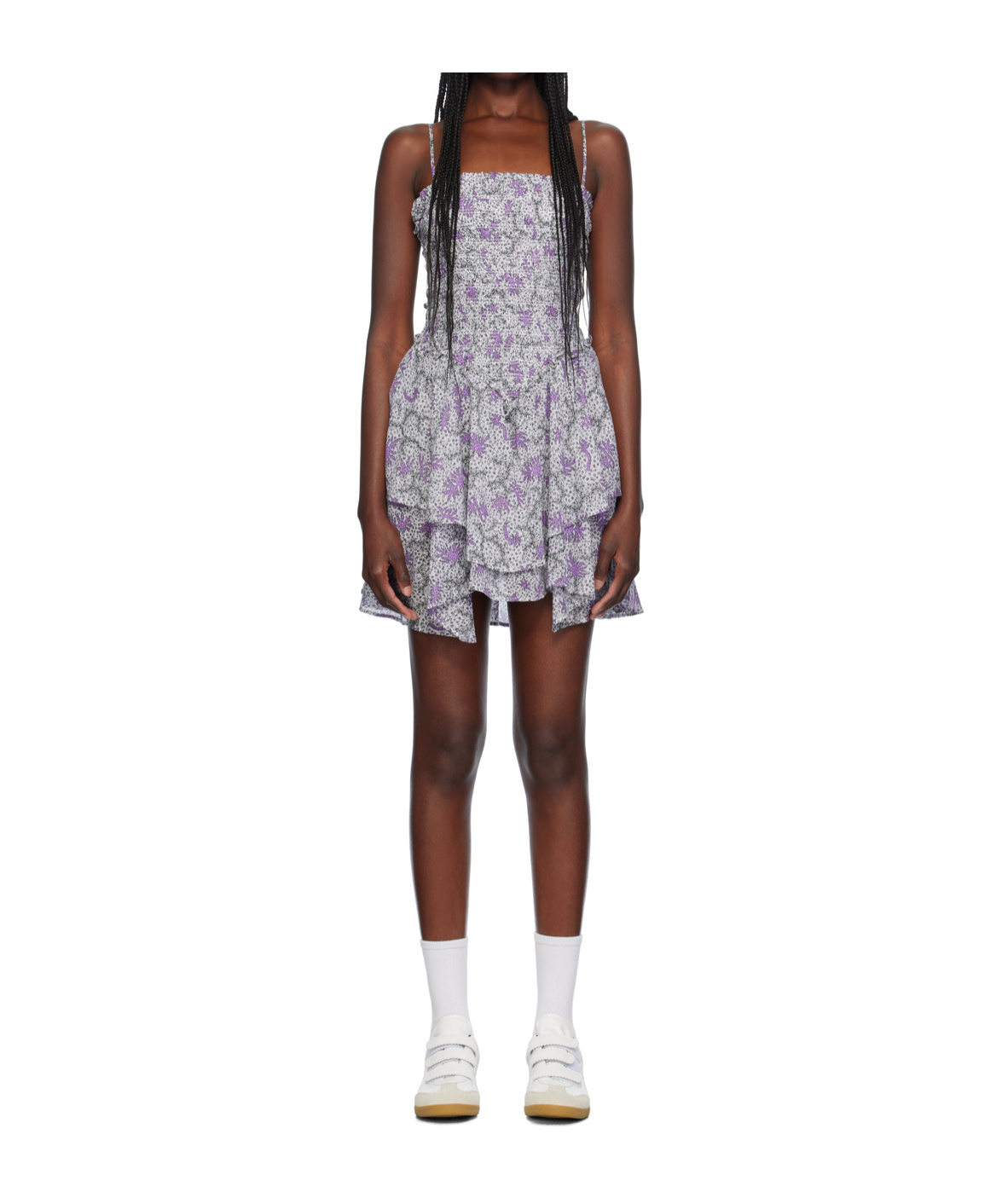 Isabel Marant Étoile Isabel Marant Anka Smocked Dress In Gray