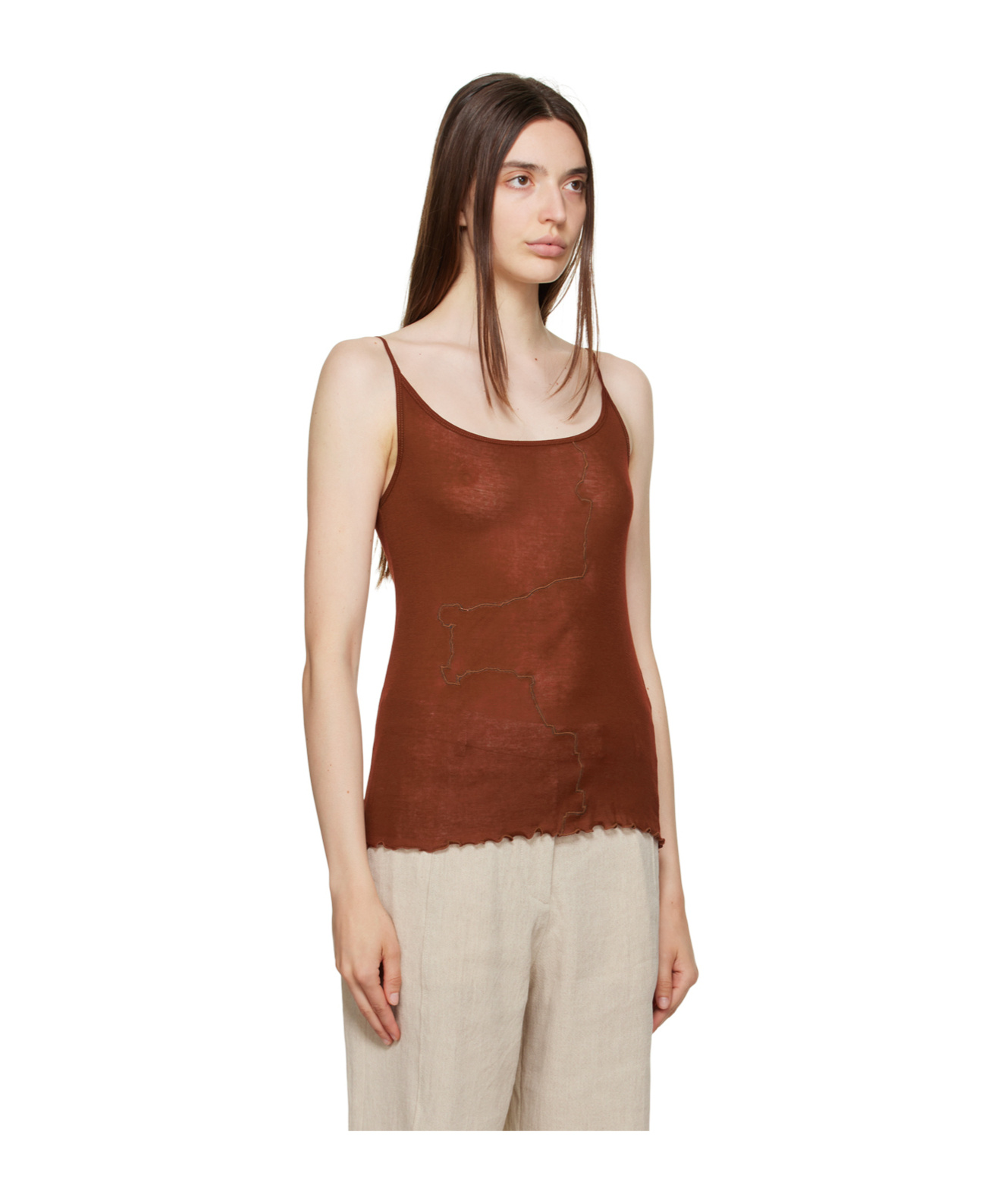 Baserange Spoon Collar Sling In Brown