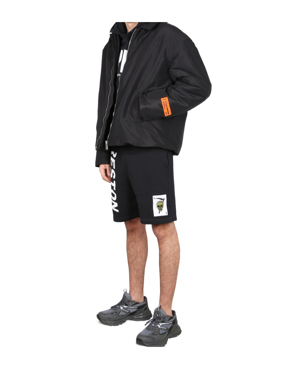 Heron Preston Collared Zip-up Jacket In Black