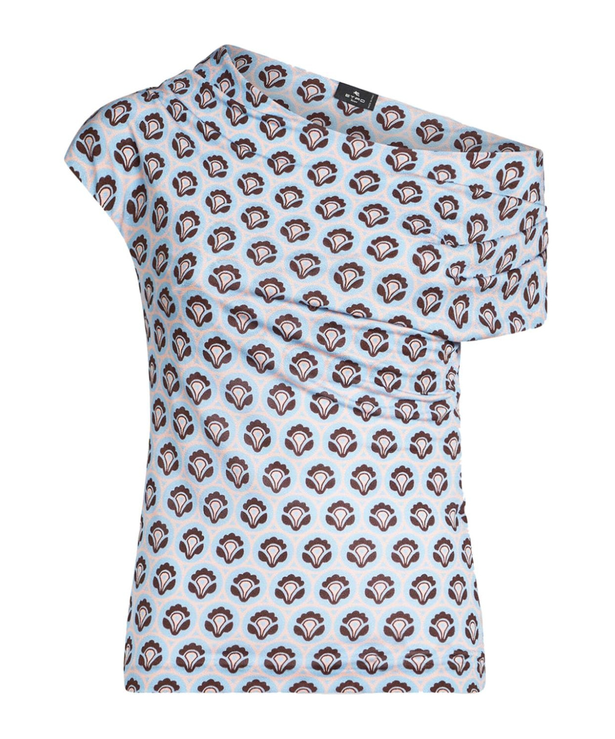 Etro Abstract-print Asymmetric Top In Multicolor