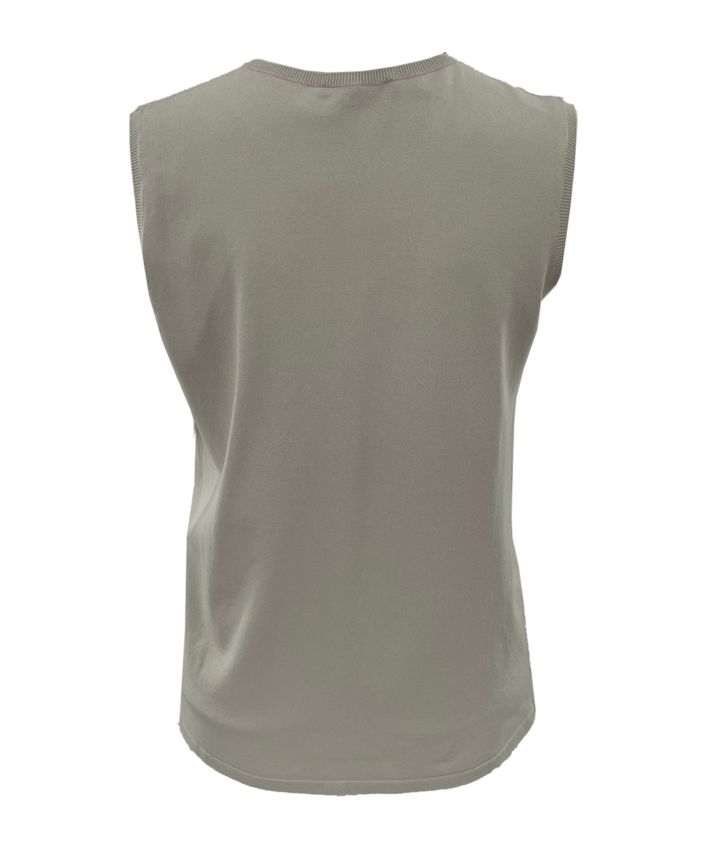Max Mara Sleeveless Shirt In Gray
