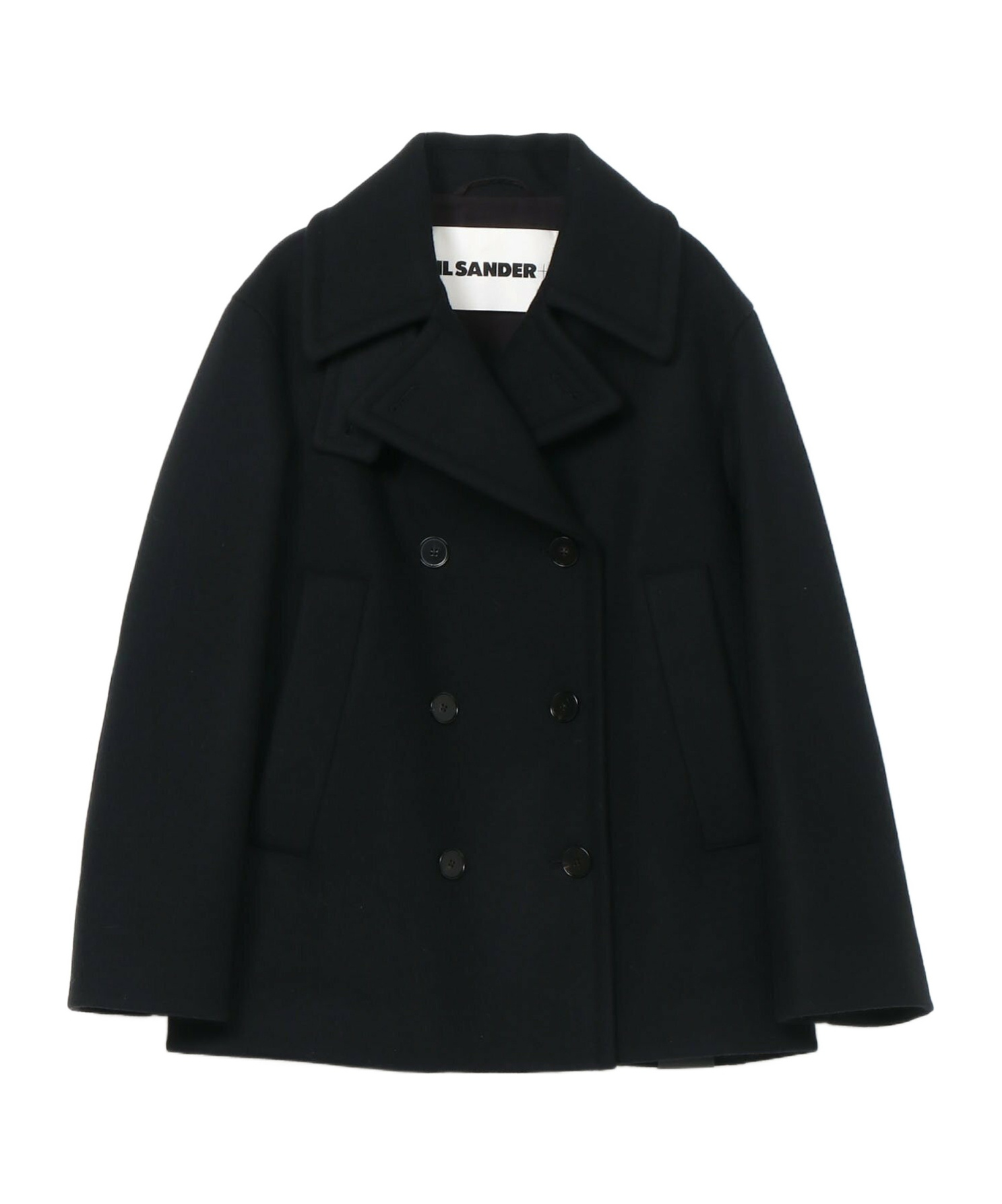 Jil Sander Long Sleeve Coat In Black
