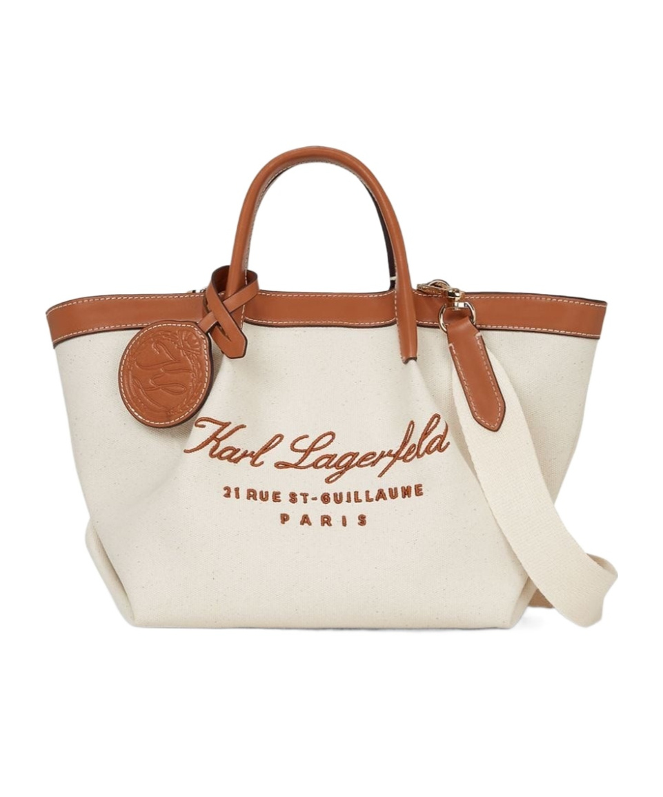 KARL LAGERFELD SMALL HOTEL KARL CANVAS TOTE BAG