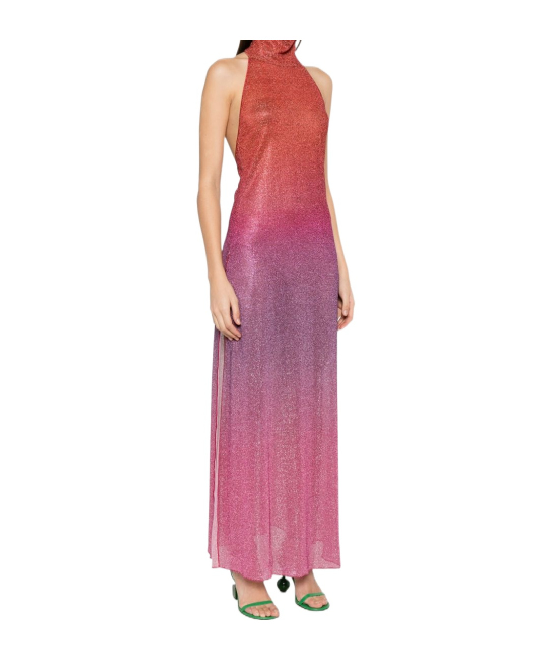 OSEREE OSÉREE LUREX HALTERNECK MIDI DRESS