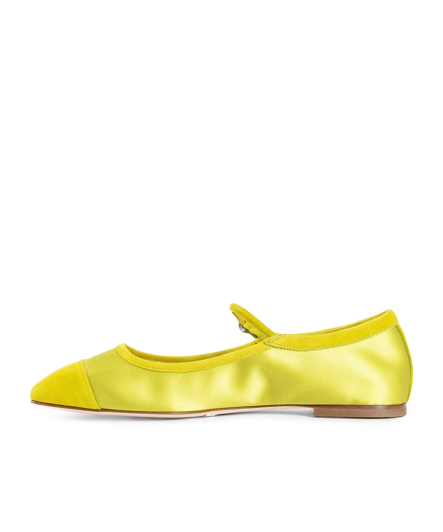 Aeyde Square Toe Flats In Yellow