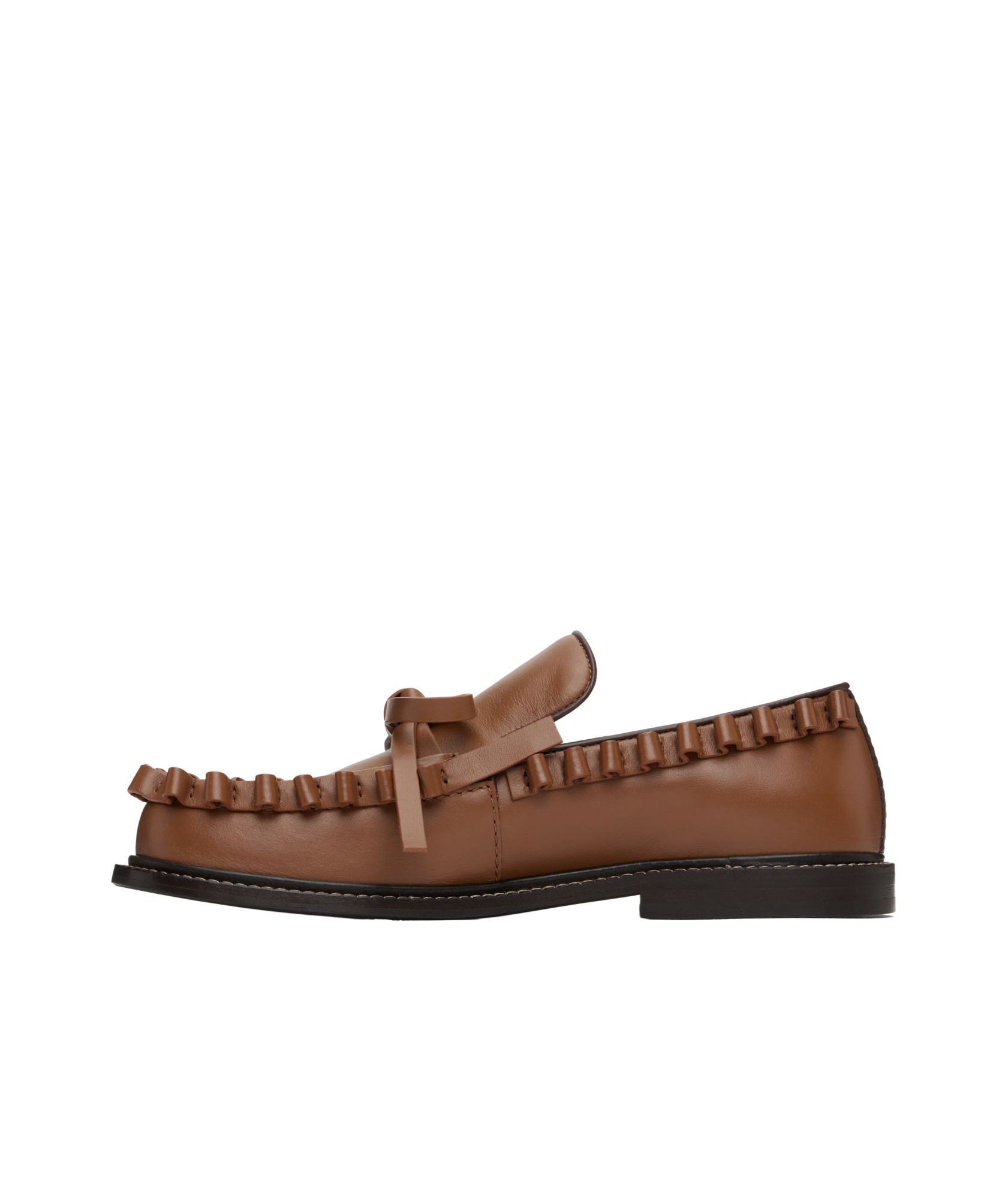 Jw Anderson Round Toe Loafers In Yellow-brown