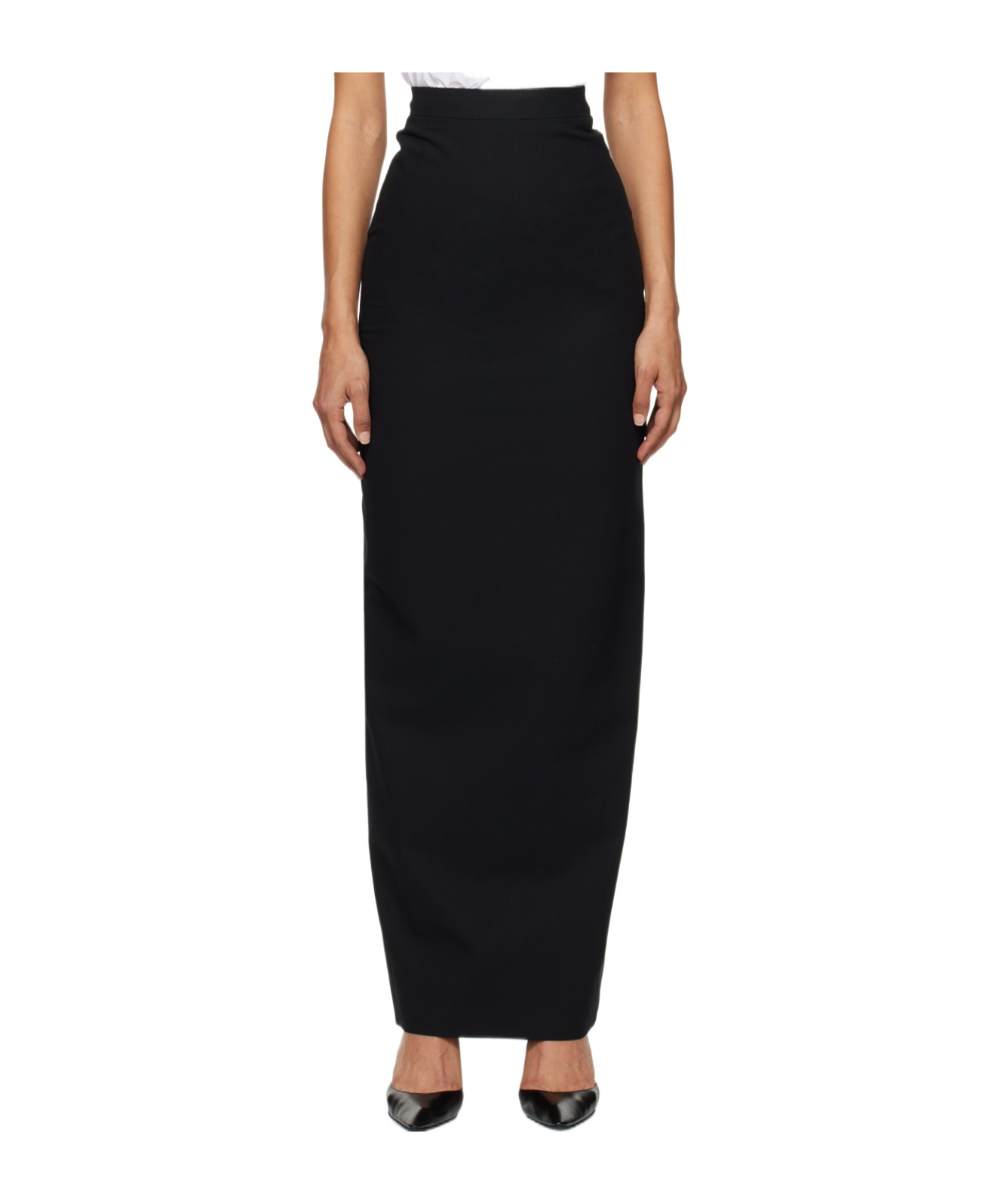 Ann Demeulemeester Black Nathalie X-long Pencil Maxi Skirt In Black