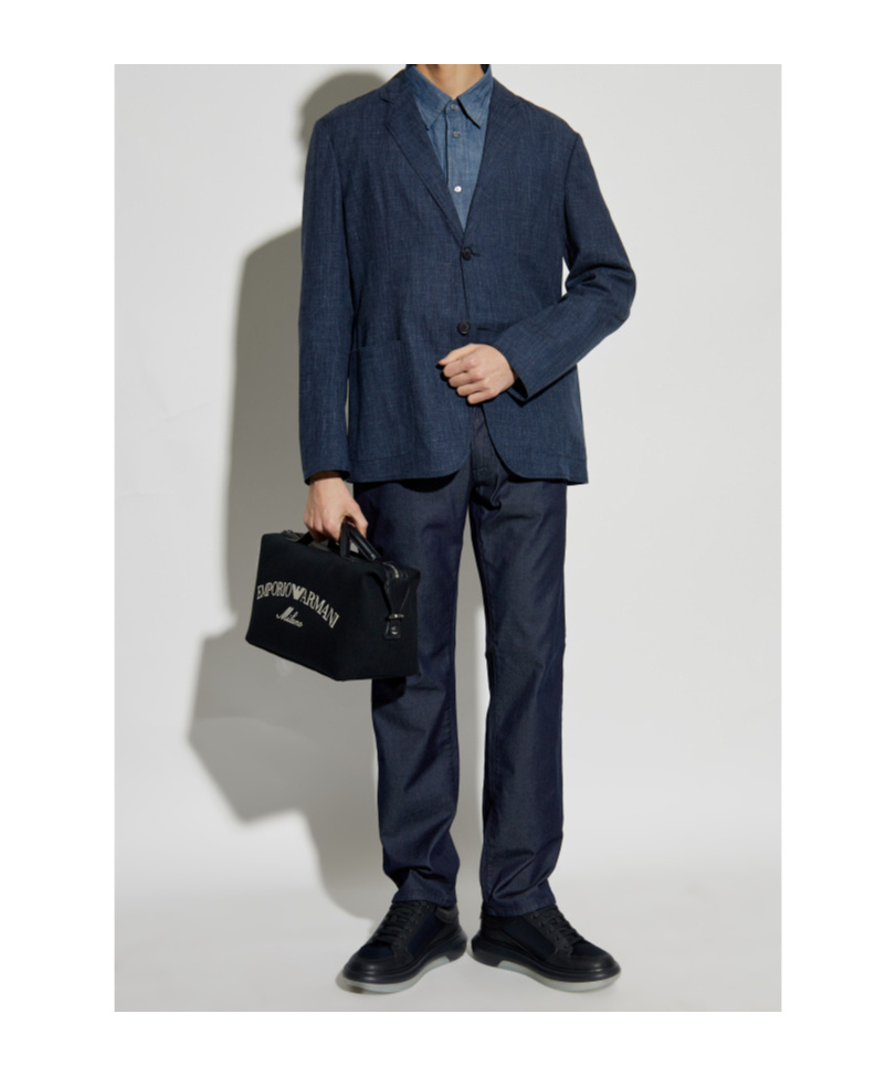 Giorgio Armani Belt-loop Casual Pants In Black