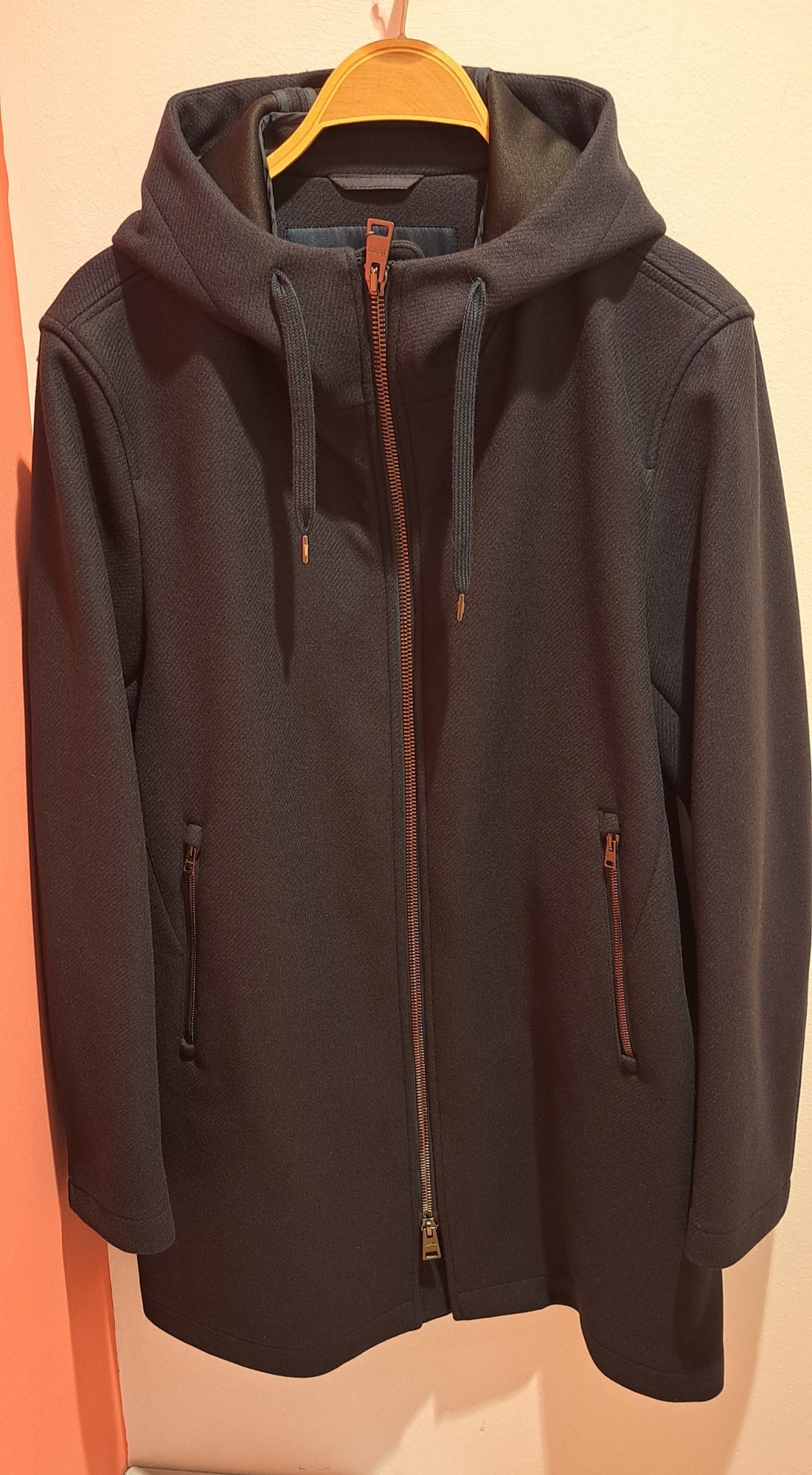Herno Hooded Parka In Technical Fabric In Blue