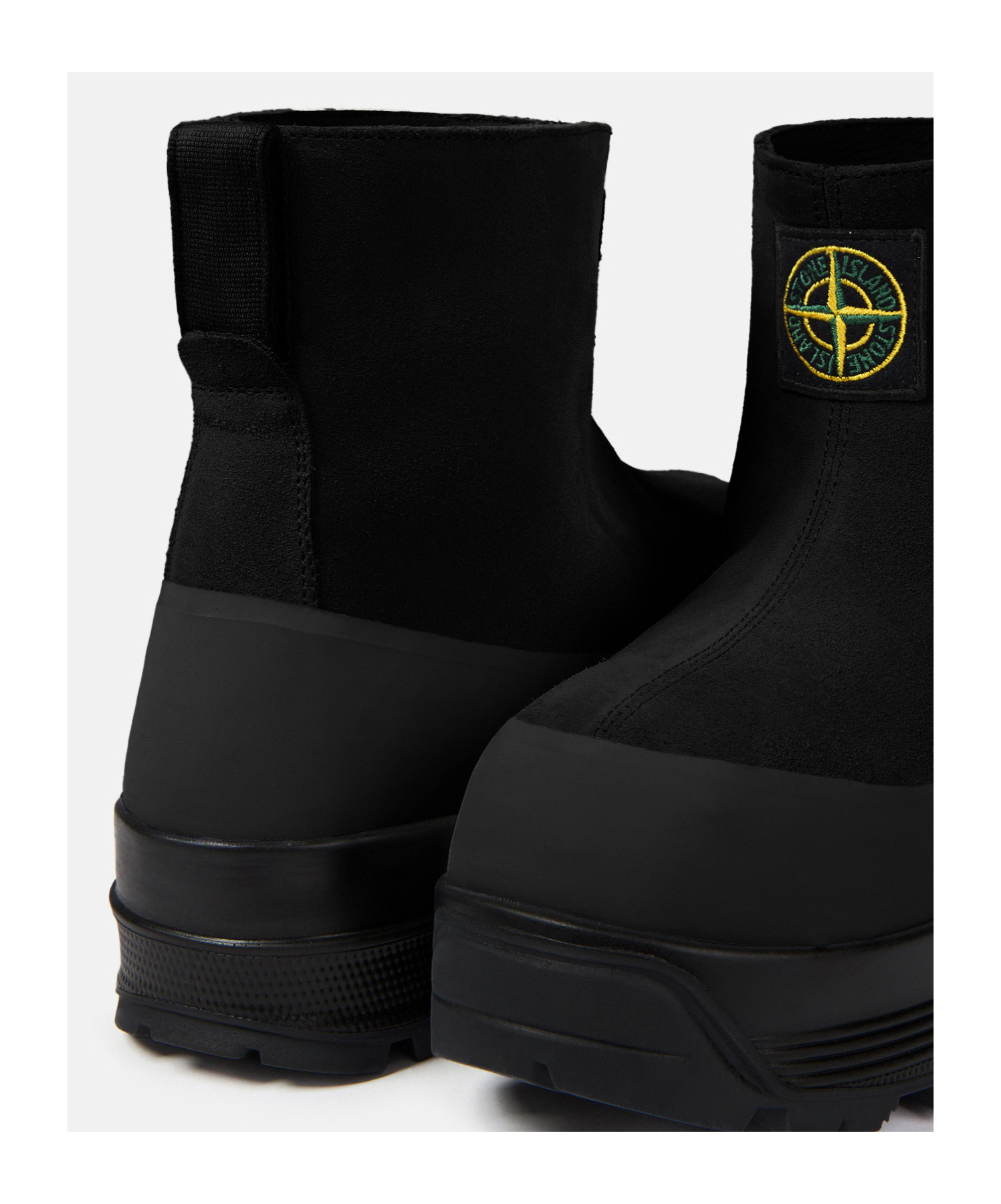 Stone Island Ankle Boot With Vibram Sole For Shock Absorption In Black
