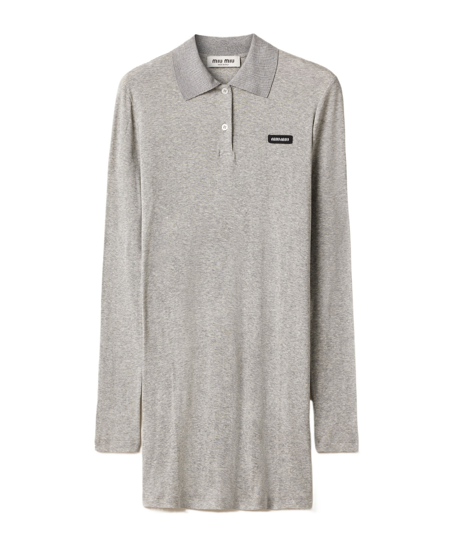 Miu Miu Minikleid Aus Geripptem Strick In Gray