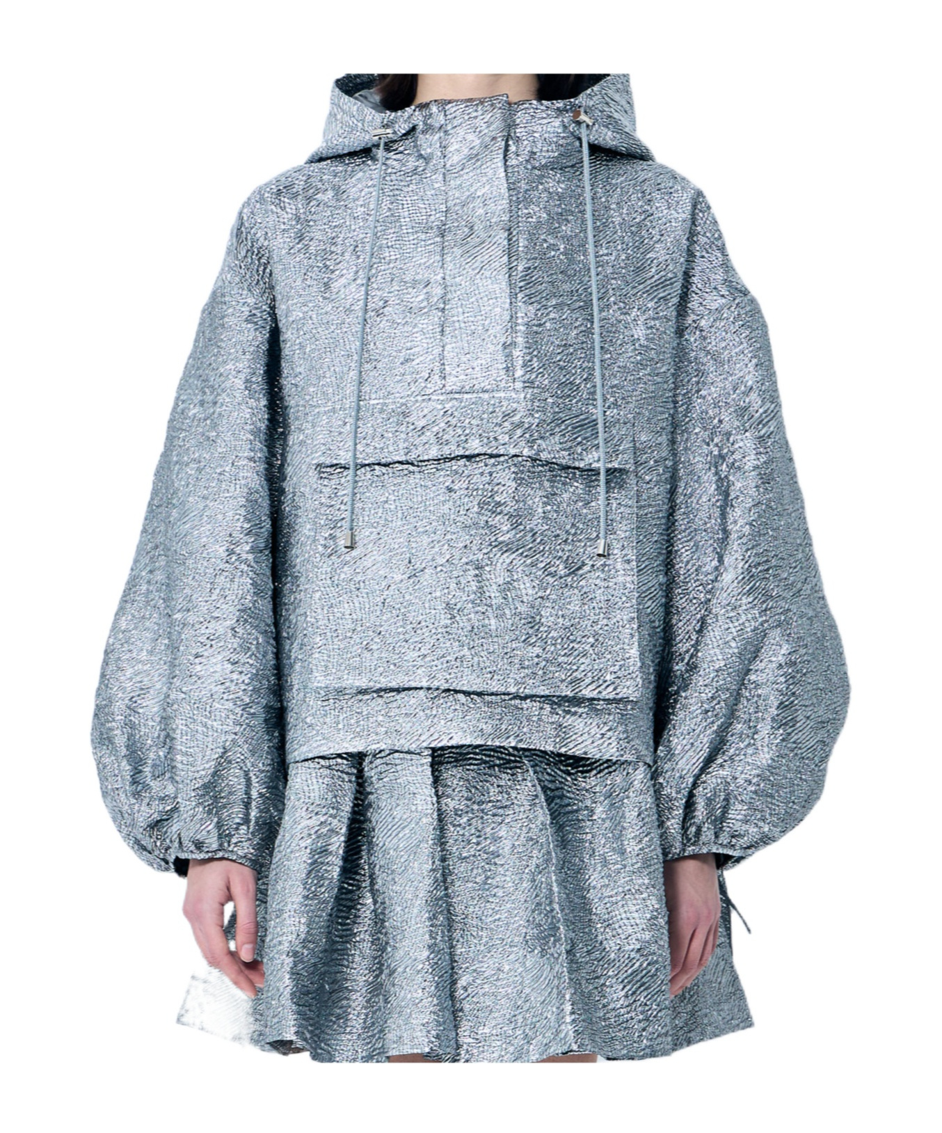 Cecilie Bahnsen Hooded Jacket In Gray