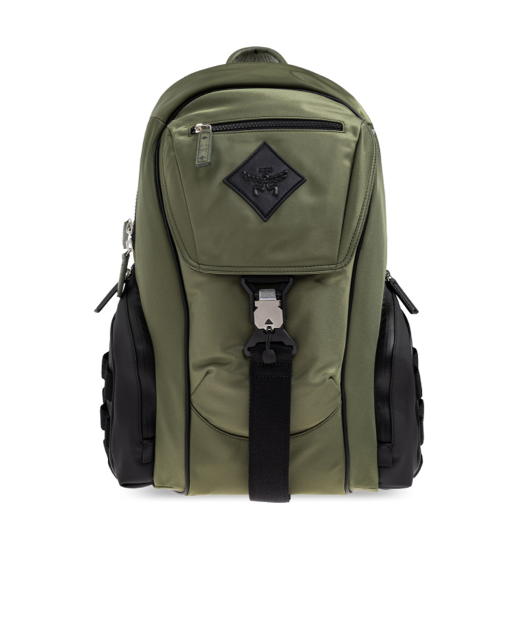 Mcm Top Handle Backpack In Green