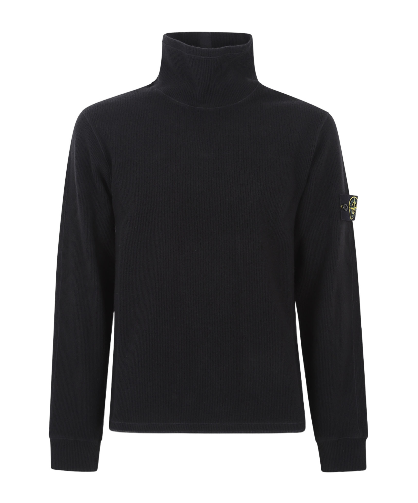Stone Island Turtleneck Sweater In Black