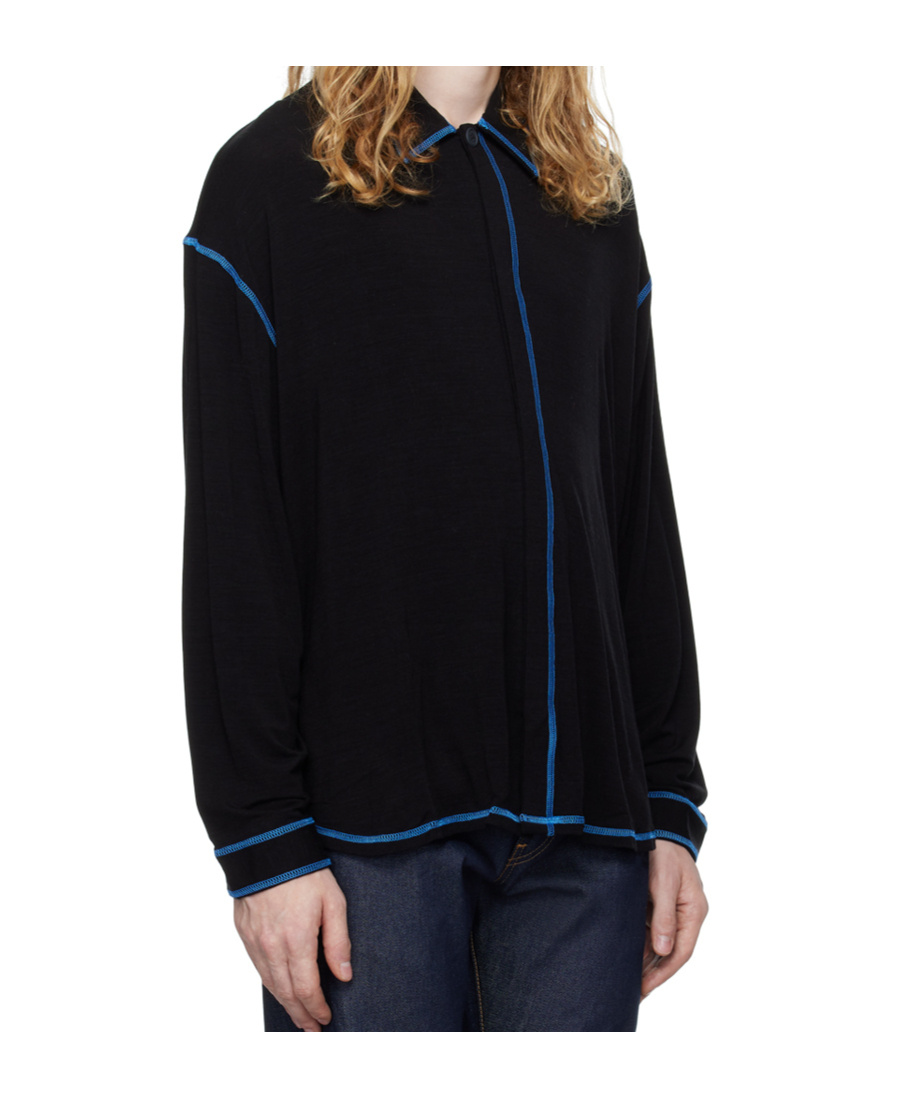 Sunnei Long-sleeved Sweater In Black