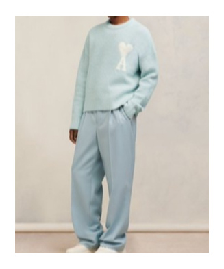 AMI ALEXANDRE MATTIUSSI AMI PARIS AMI DE COEUR CREWNECK LONG-SLEEVED JUMPER