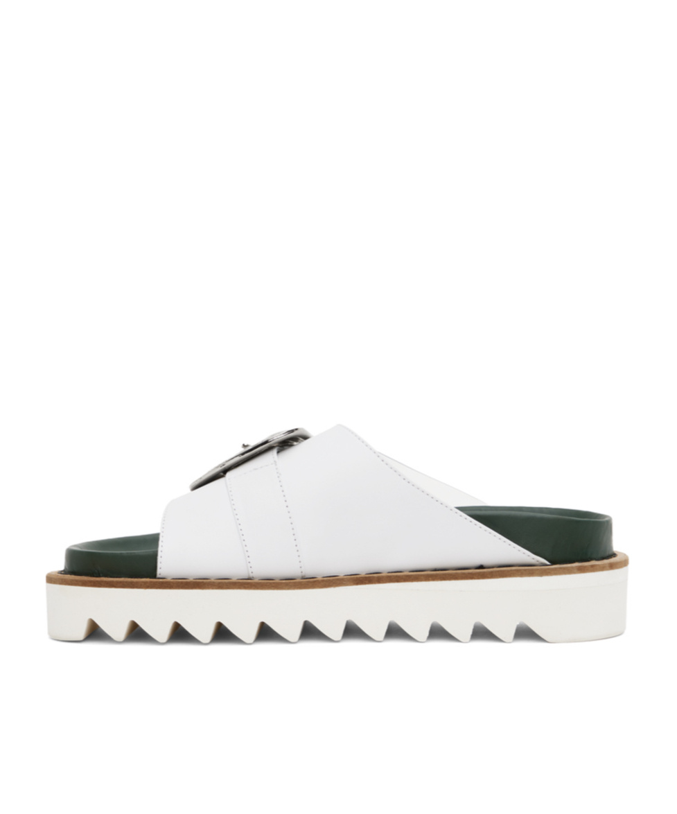 Toga Open-toed Contrasting Slippers In White