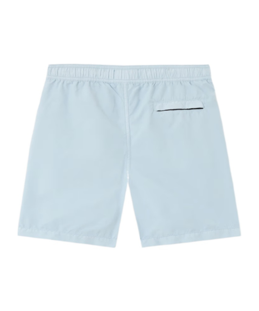 STONE ISLAND STONE ISLAND JUNIOR LOGO PATCH DRAWSTRING SWIM TRUNKS