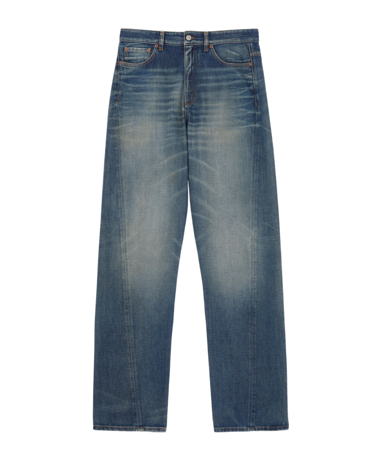 Mm6 Maison Margiela Wide-leg Jeans In Blue