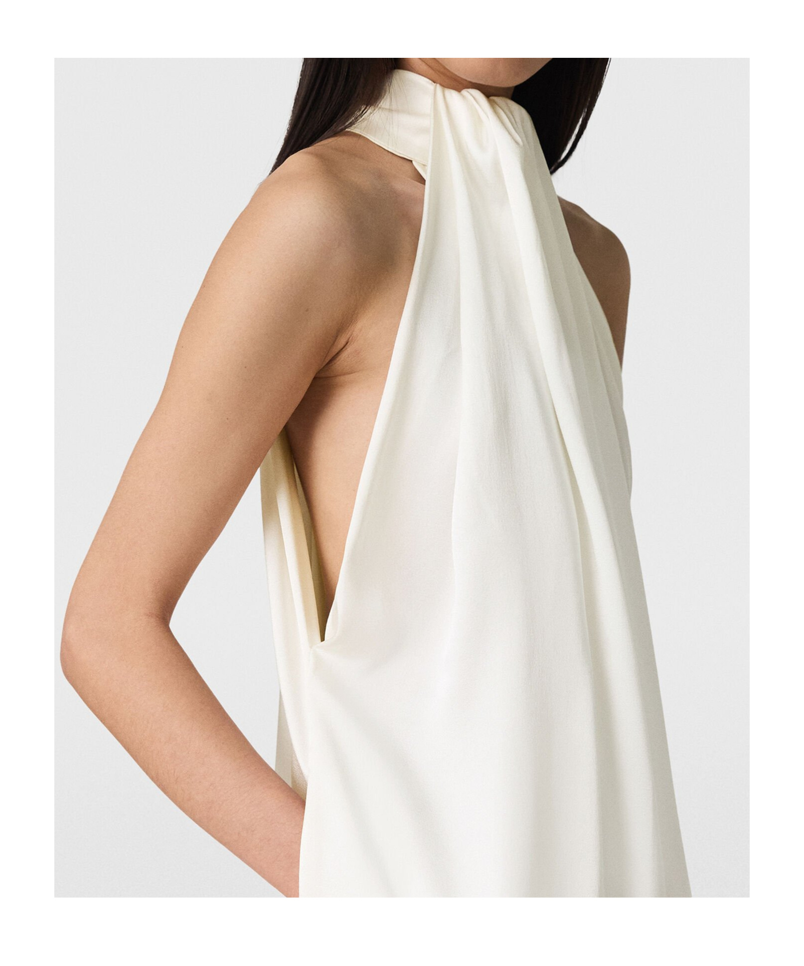 Stella Mccartney Halterneck Panel Maxi Dress In White