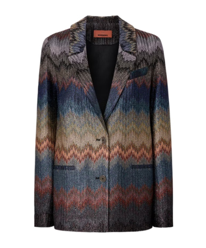 Missoni Chevron-pattern Blazer In Multi