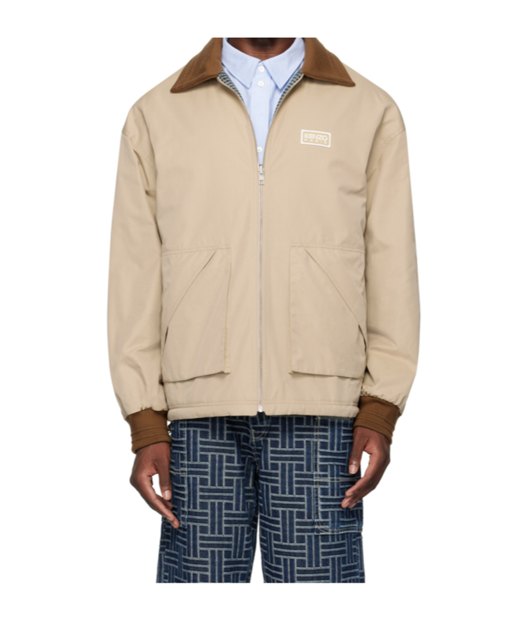 Kenzo Reversible Padded Blous In Nude