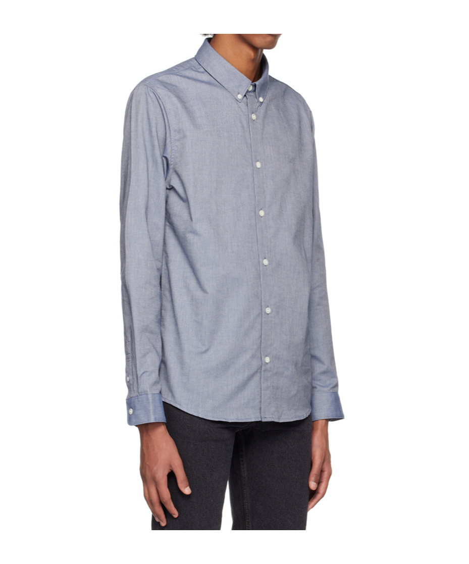 Apc Greg Button-down Shirt In Gray