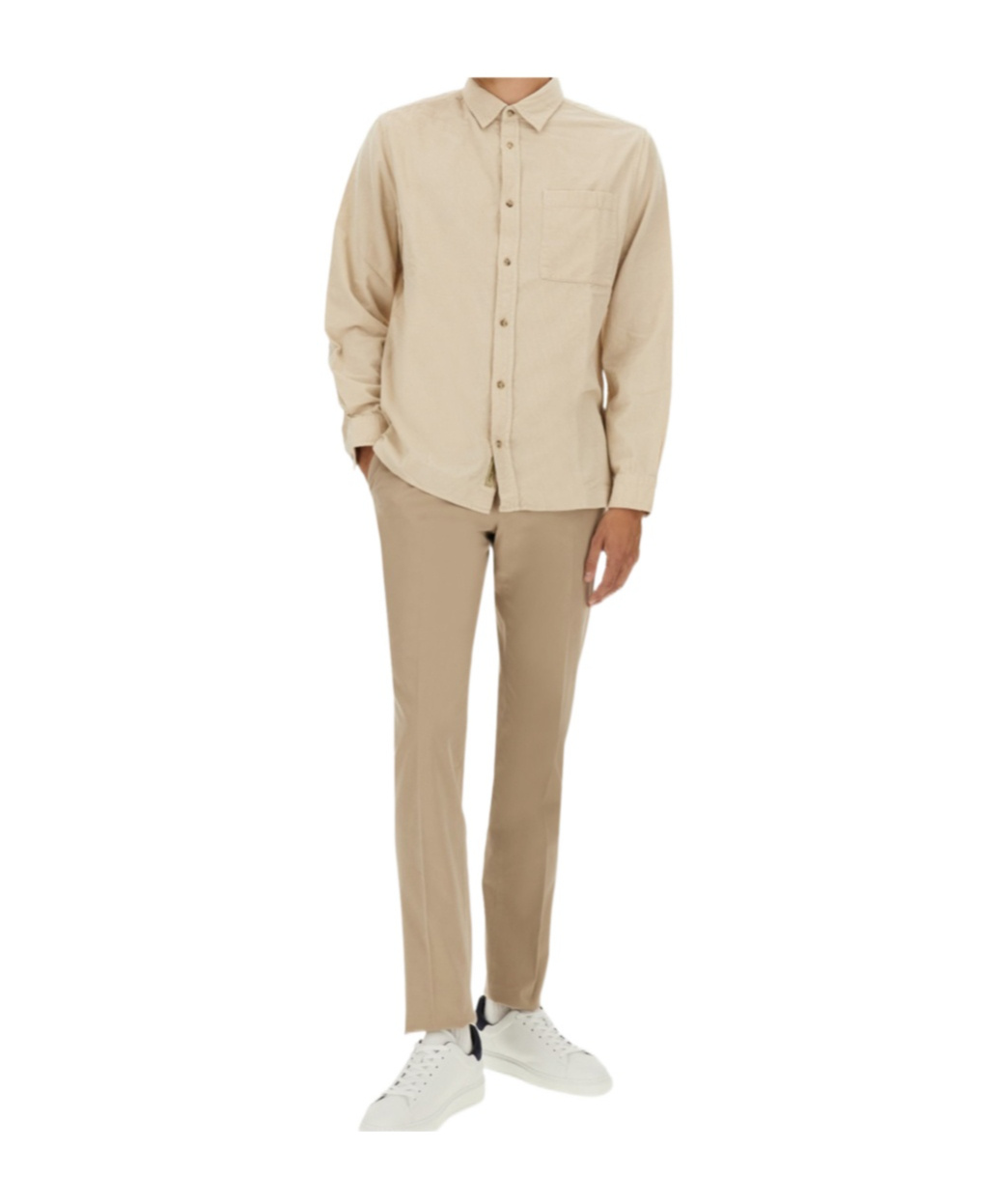 Woolrich Long-sleeve Cotton Casual Shirt With Classic Collar In Brown