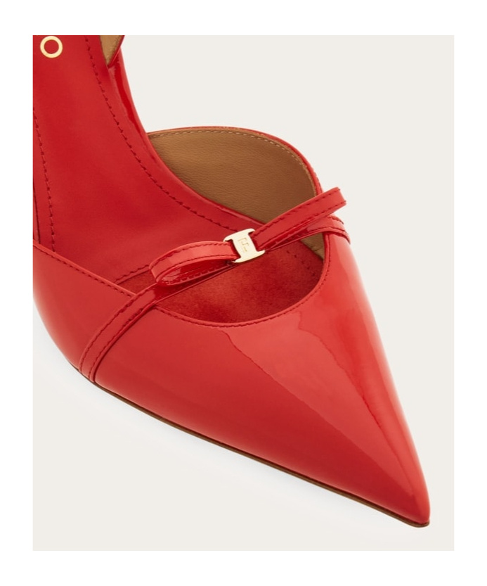 Ferragamo Mini Bow High-heeled Sandals In Red