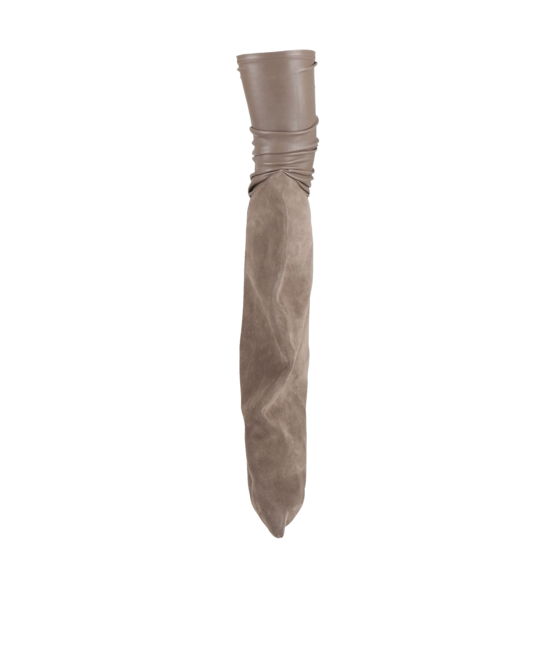 Rick Owens Solid Color Platform Boots In Gray