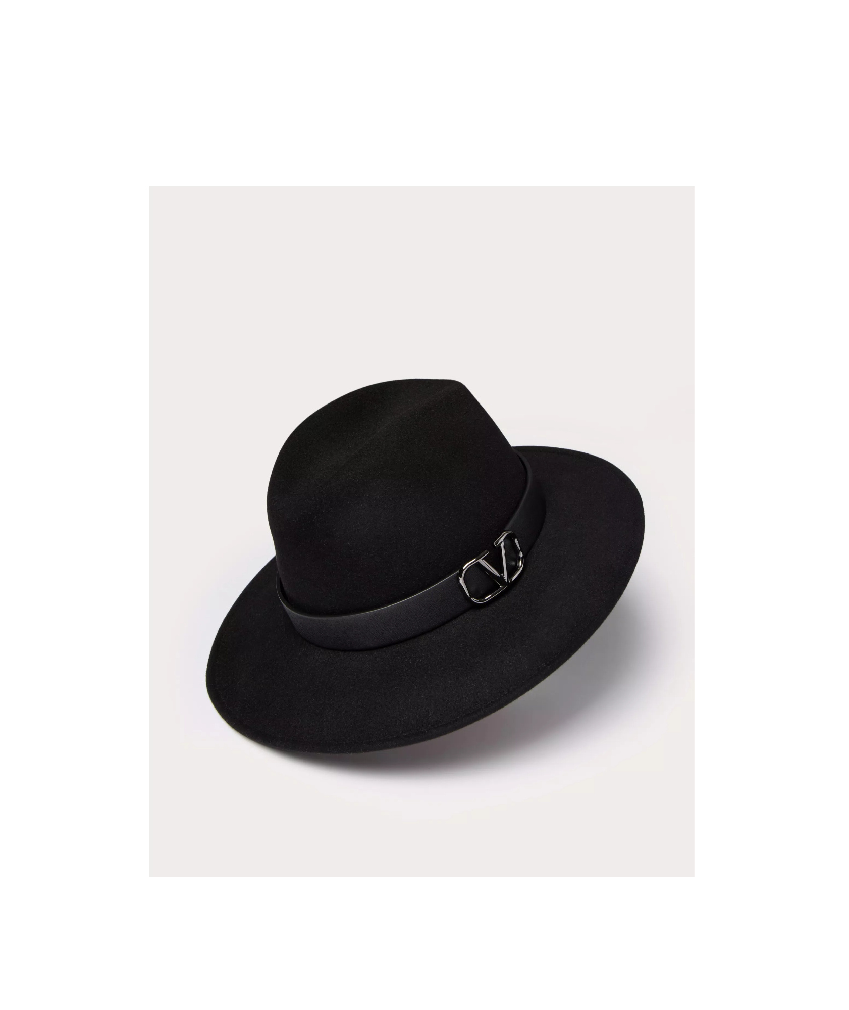 Valentino Vlogo Signature Rabbit Hair Hat In Black