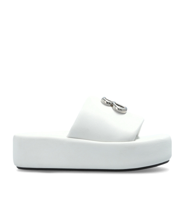 Balenciaga Thick Bottom Sandals In White