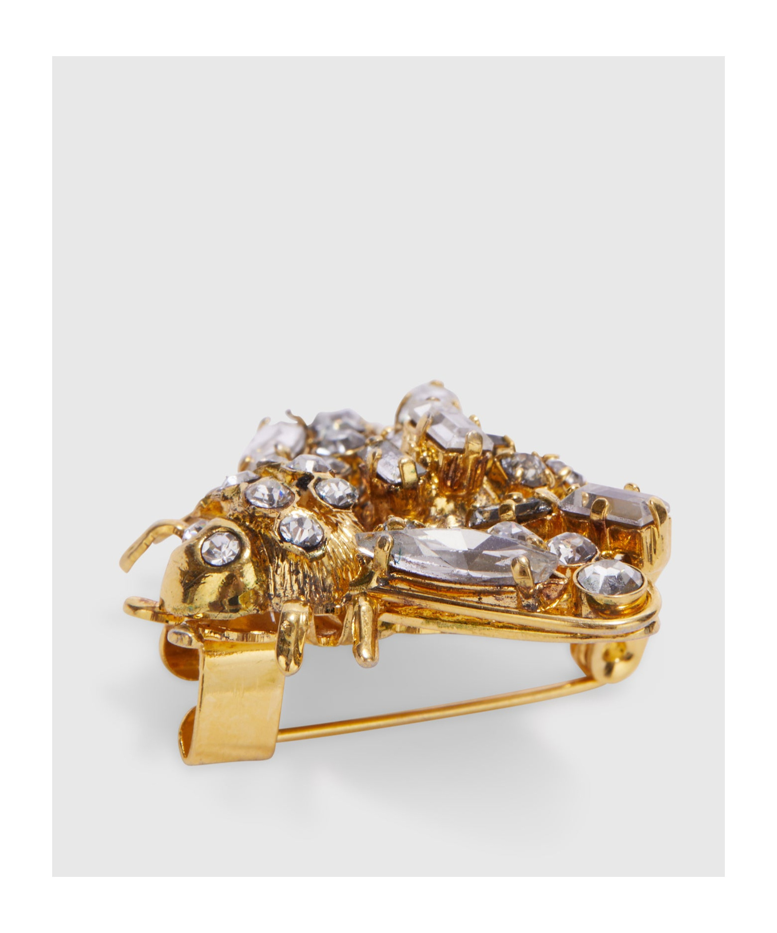 Ermanno Scervino Bee Brooch In Yellow